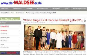 Bericht im Onlinedienst www.derwaldseeer.de