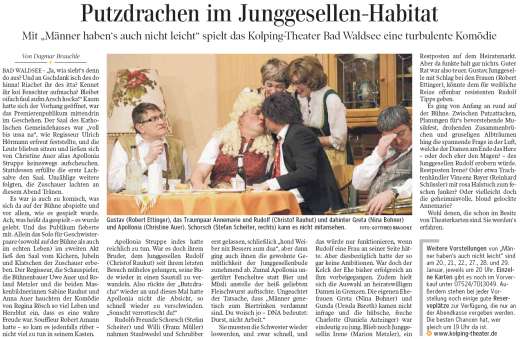 Bericht Schwäbischen Zeitung vom 17.1.2012